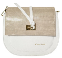 Elegancka Mała Torebka Carla Berry Biała Listonoszka