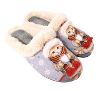 Kapcie damskie kotek 3D Sanital Flex szare Z30744X r41