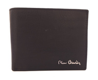 Klasyczny skórzany portfel męski bez zapięcia czarny Pierre Cardin 8806