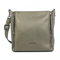 Pojemna prostokątna torebka damska na ramię szara Hispanitas BI243537