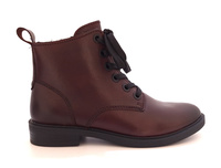 Skórzane trzewiki z suwakiem i sznurowaniem Marco Tozzi 2-25101 r41