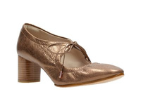 CLARKS GRACE ISLA miękka skóra miedź r38