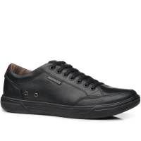 Męskie półbuty sneakersy skórzane czarne Pegada 110403-06 r.43