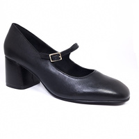 Skórzane czarne czółenka Mary Jane na obcasie Marco Tozzi 2-22449 roz.41