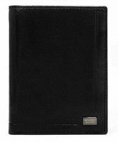 Czarny portfel męski ze skóry z ochroną RFID Rovicky PC-104-BAR/0261