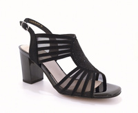 Eleganckie sandały damskie czarne na obcasie Loretta Vitale C3808 r.36