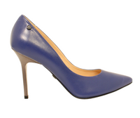 Niebieskie Szpilki Damskie Classico&Bellezza 2587 Skórzane r37