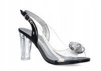 Scaviola silikon sandały na słupku G-17 BLACK r38