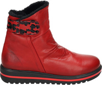 Czerwone ocieplane damskie botki ze skóry Manitu 990332-04 r40