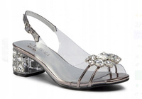 Scaviola pewter sandałki obcas G-25 PEWTER r36