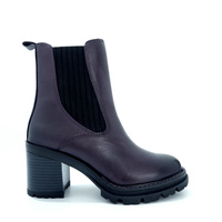 Skórzane Botki Marco Tozzi 2-25828-41 Fiolet r37