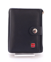 Czarny skórzany portfel męski pionowy Albatross SN NEW09 RFID